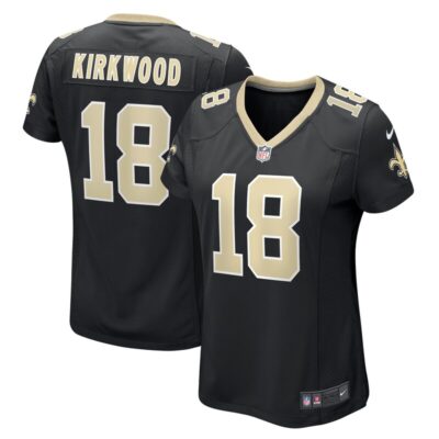 Keith Kirkwood New Orleans Saints Women Team Game Jersey - Black