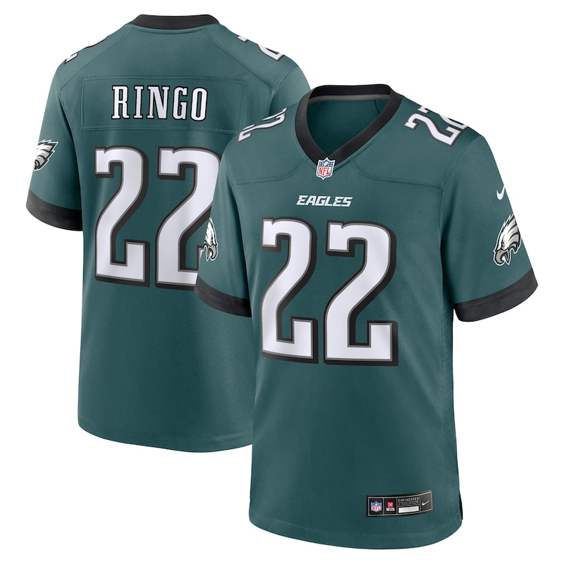Kelee Ringo Philadelphia Eagles Team Game Jersey - Midnight Green