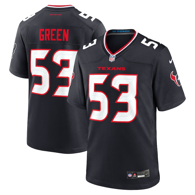 Kendrick Green Houston Texans Team Game Jersey - Navy