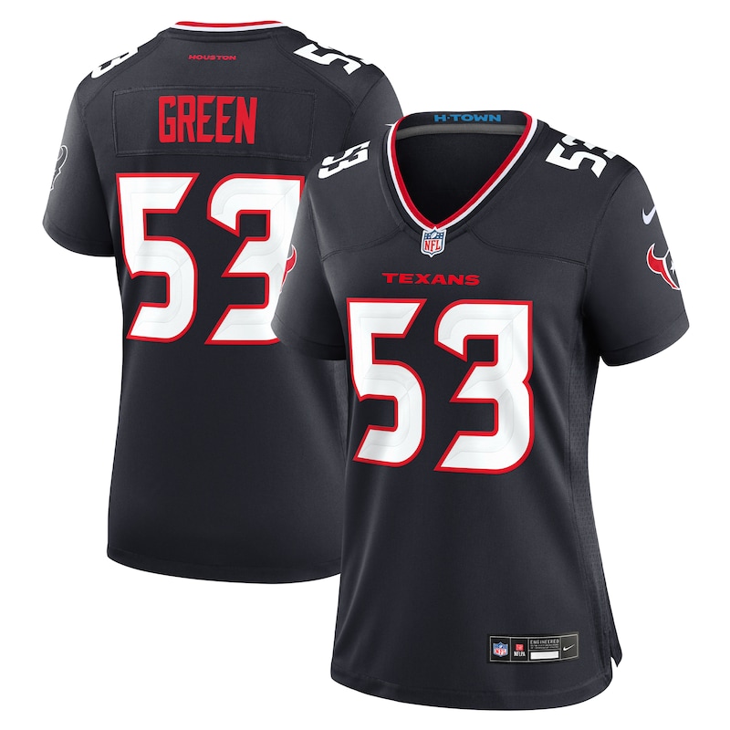 Kendrick Green Houston Texans Women Team Game Jersey - Navy