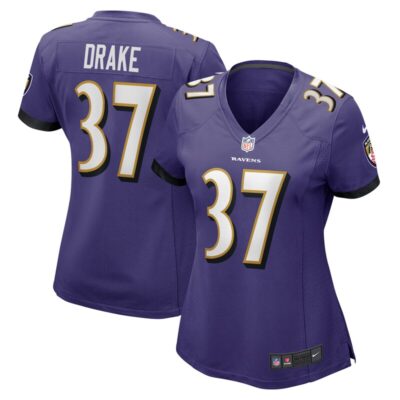 Kenyan Drake Baltimore Ravens Women Game Jersey - Purple