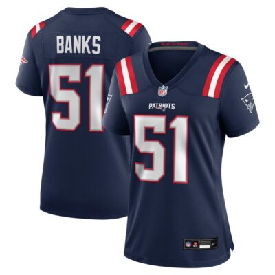 Keshawn Banks New England Patriots Women Game Jersey - Navy