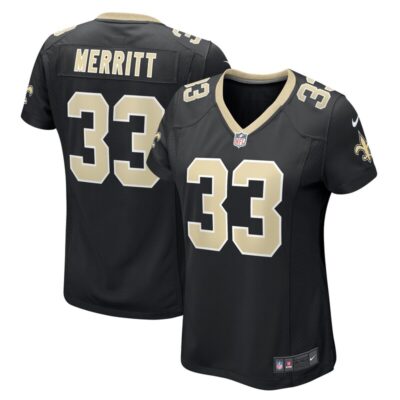 Kirk Merritt New Orleans Saints Women Team Game Jersey - Black