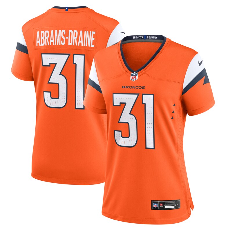 Kris Abrams-Draine Denver Broncos Women Team Game Jersey - Orange