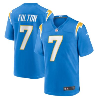 Kristian Fulton Los Angeles Chargers Team Game Jersey - Powder Blue