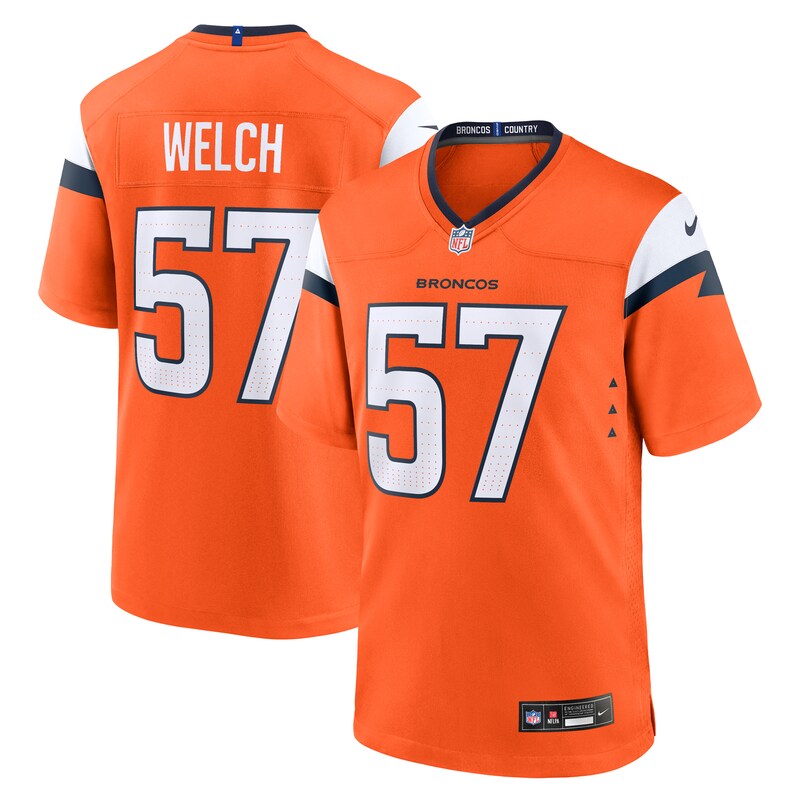 Kristian Welch Denver Broncos Team Game Jersey - Orange