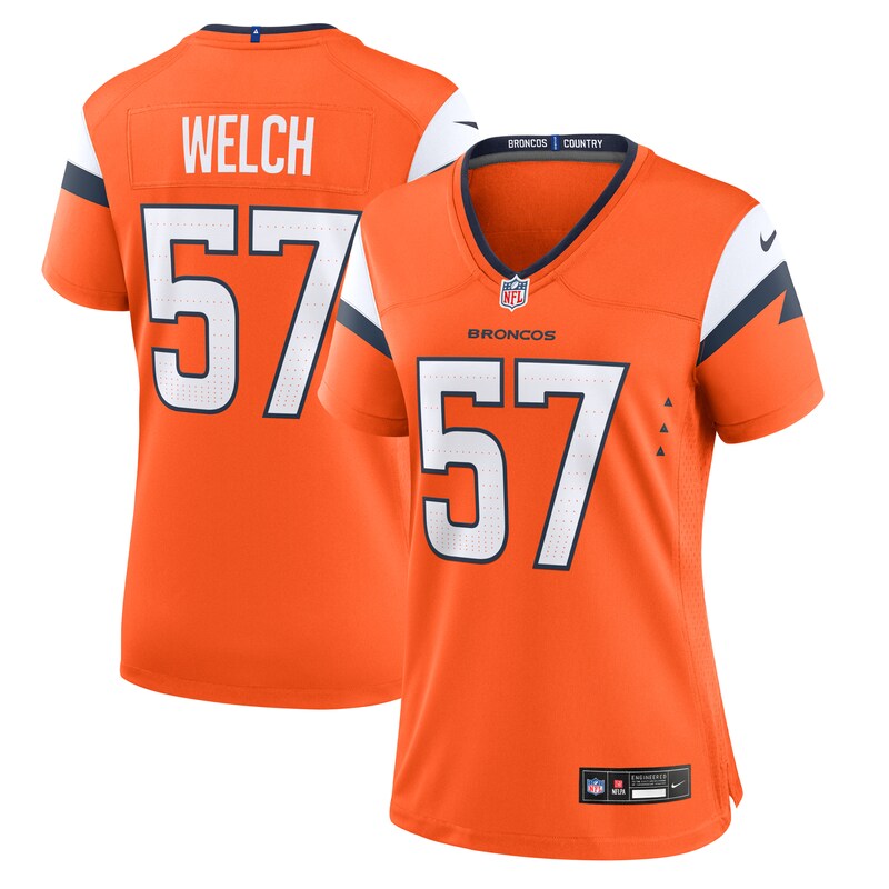 Kristian Welch Denver Broncos Women Team Game Jersey - Orange