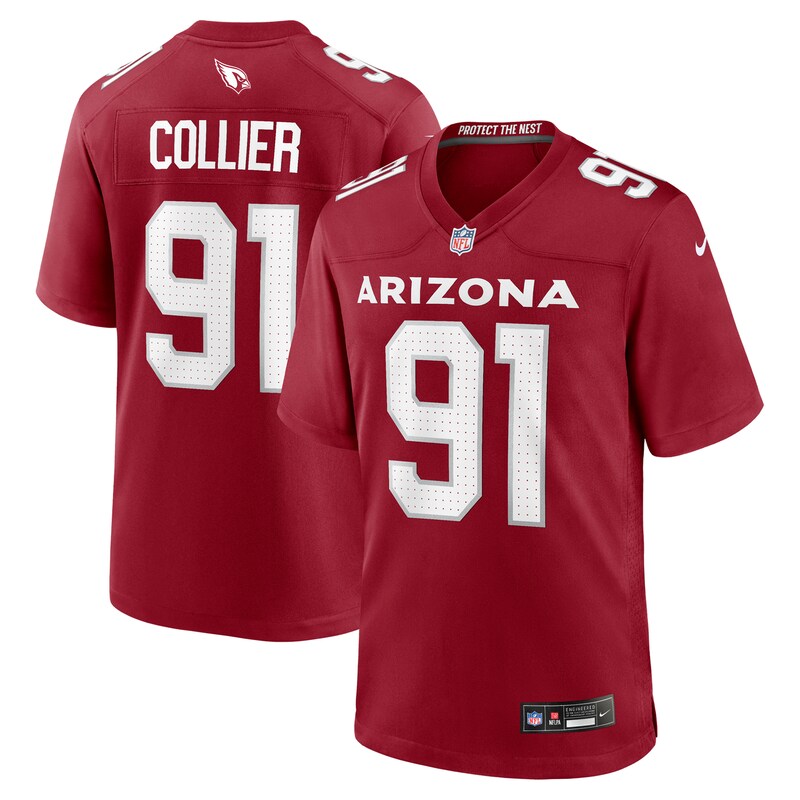 L.J. Collier Arizona Cardinals Team Game Jersey - Cardinal