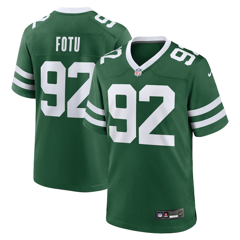 Leki Fotu New York Jets Team Game Jersey - Legacy Green
