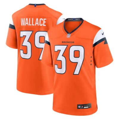 Levi Wallace Denver Broncos Team Game Jersey - Orange