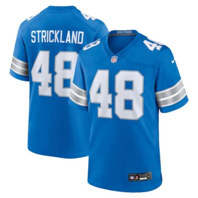 Loren Strickland Detroit Lions Game Jersey - Blue