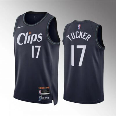 Los Angeles Clippers #17 P.j. Tucker Navy 2023/24 City Edition Stitched Jersey