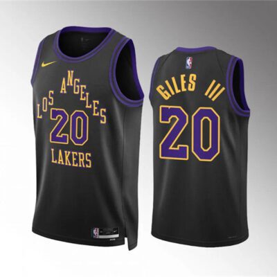 Los Angeles Lakers #20 Harry Giles Iii Black 2023/24 City Edition Stitched Basketball Jersey