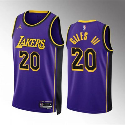 Los Angeles Lakers #20 Harry Giles Iii Purple Statement Edition Stitched Basketball Jersey