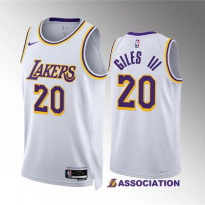 Los Angeles Lakers #20 Harry Giles Iii White Association Edition Stitched Basketball Jersey