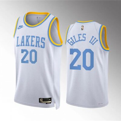 Los Angeles Lakers #20 Harry Giles Iii White Classic Edition Stitched Basketball Jersey