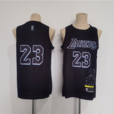 Los Angeles Lakers #23 LeBron James Black Stitched Basketball Jersey