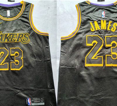 Los Angeles Lakers #23 LeBron James Black Stitched Basketball Jersey