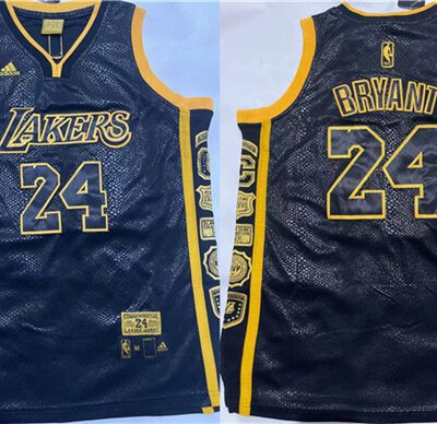 Los Angeles Lakers #24 Kobe Bryant Black Stitched Basketball Jersey