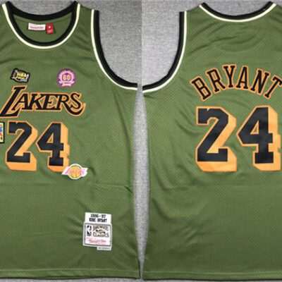 Los Angeles Lakers #24 Kobe Bryant Green 1996-97 Throwback basketball Jersey