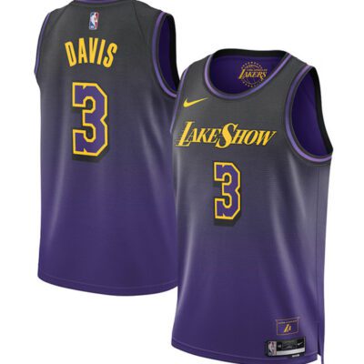 Los Angeles Lakers #3 Anthony Davis Purple 2024/25 City Edition Swingman Stitched Basketball Jersey