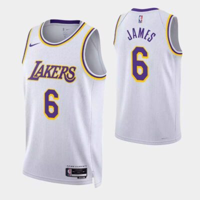 Los Angeles Lakers #6 LeBron James White 2022/23 Stitched Basketball Jersey