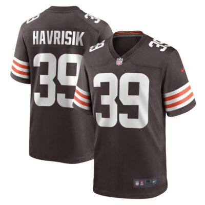 Lucas Havrisik Cleveland Browns Team Game Jersey - Brown