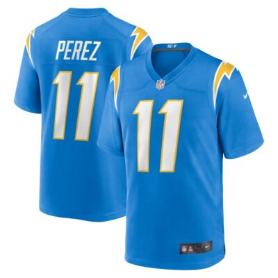 Luis Perez Los Angeles Chargers Team Game Jersey - Powder Blue