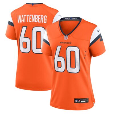Luke Wattenberg Denver Broncos Women Team Game Jersey - Orange