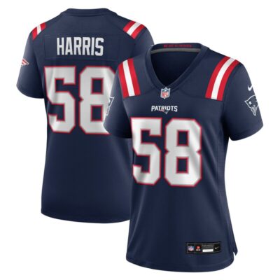 Marcus Harris New England Patriots Women Team Game Jersey - Navy