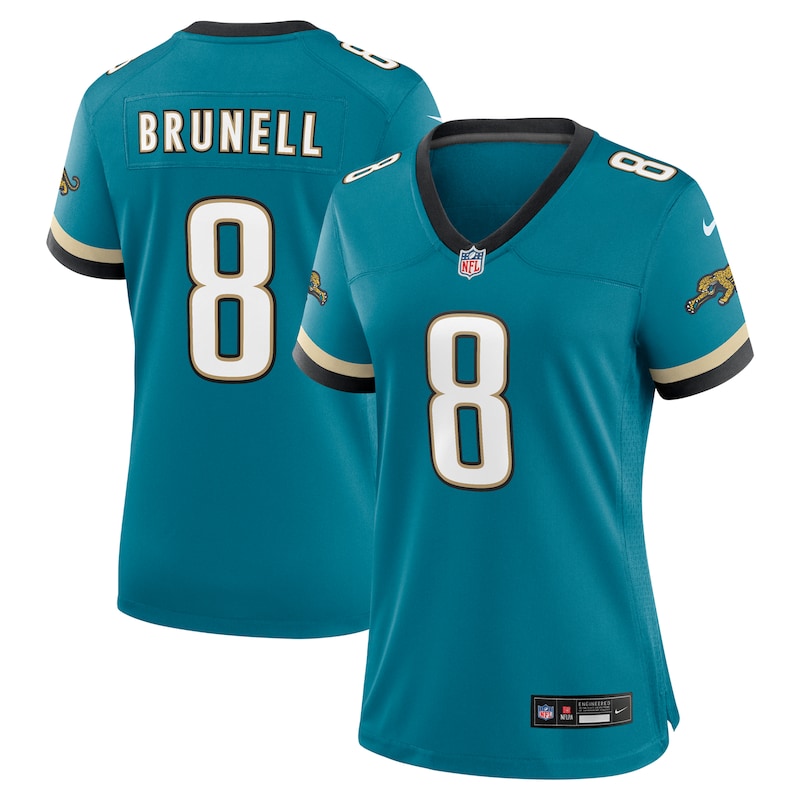 Mark Brunell Jacksonville Jaguars Women Prowler Throwback Retired Player Game Jersey - Teal