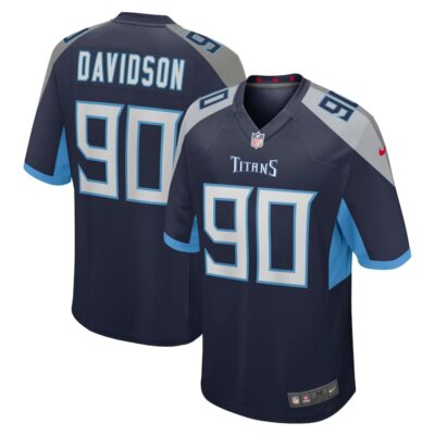 Marlon Davidson Tennessee Titans Game Jersey - Navy