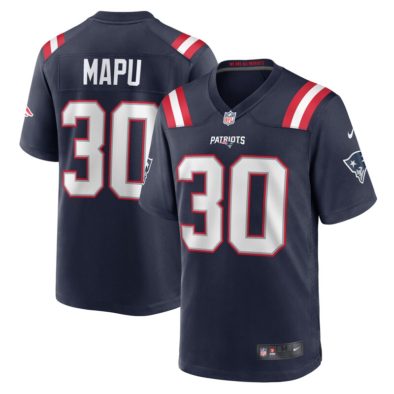 Marte Mapu New England Patriots Team Game Jersey - Navy