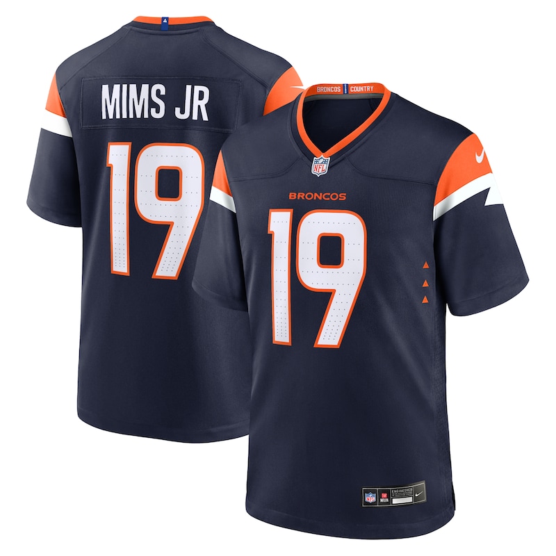 Marvin Mims Jr Denver Broncos Alternate Game Jersey - Navy