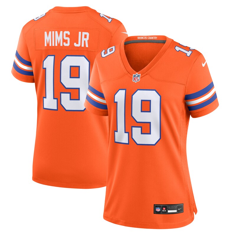 Marvin Mims Jr Denver Broncos Women Mile High Collection 1977 Throwback Player Game Jersey - Orange