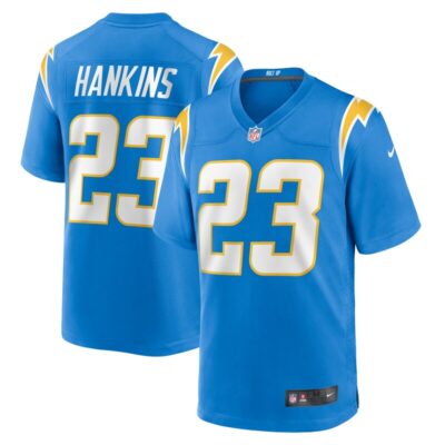 Matt Hankins Los Angeles Chargers Team Game Jersey - Powder Blue
