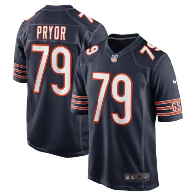 Matt Pryor Chicago Bears Game Jersey - Navy