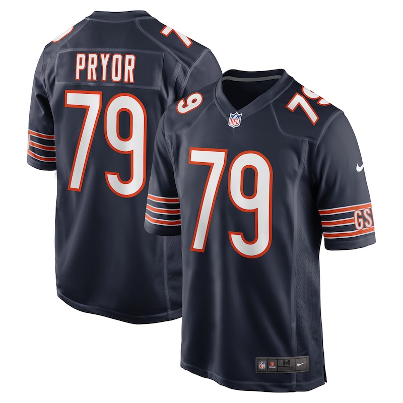 Matt Pryor Chicago Bears Game Jersey - Navy