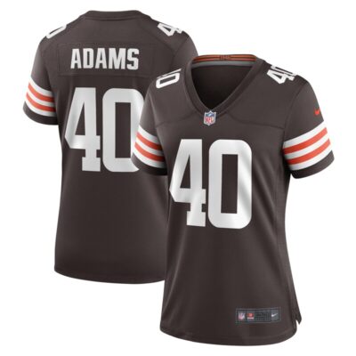 Matthew Adams Cleveland Browns Women Team Game Jersey - Brown