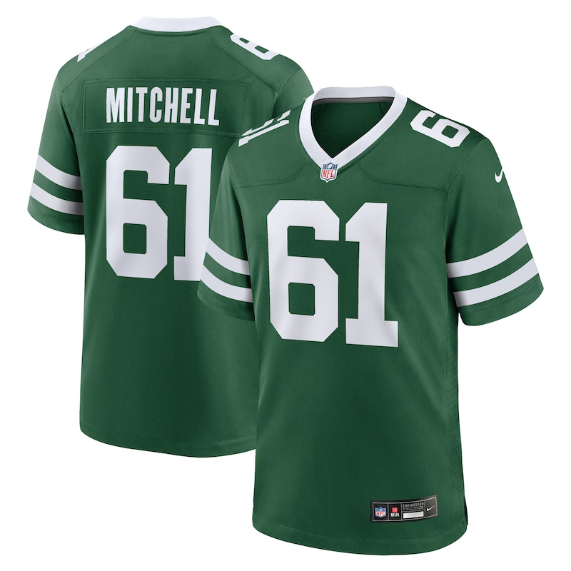 Max Mitchell New York Jets Team Game Jersey - Legacy Green