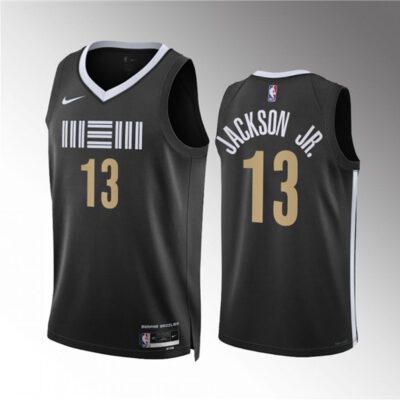 Memphis Grizzlies #13 Jaren Jackson Jr. Black 2023/24 City Edition Stitched Basketball Jersey