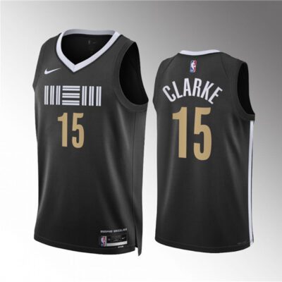 Memphis Grizzlies #15 Brandon Clarke Black 2023/24 City Edition Stitched Basketball Jersey