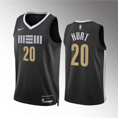 Memphis Grizzlies #20 Matthew Hurt Black 2023-24 City Edition Stitched Jersey