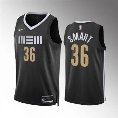 Memphis Grizzlies #36 Marcus Smart Black 2023/24 City Edition Stitched Basketball Jersey