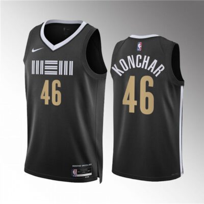 Memphis Grizzlies #46 John Konchar Black 2023/24 City Edition Stitched Basketball Jersey