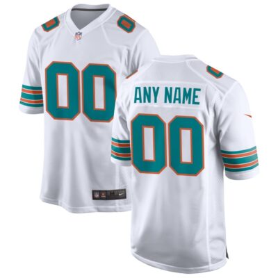 Miami Dolphins Alternate Custom Game Jersey - White