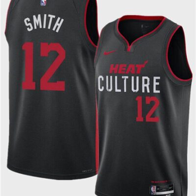 Miami Heat #12 Dru Smith Black 2024 City Edition Stitched Basketball Jersey