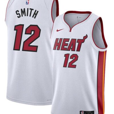 Miami Heat #12 Dru Smith White 2024 Association Edition Stitched Basketball Jersey