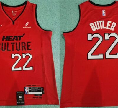 Miami Heat #22 Jimmy Butler Red 2024 City Edition Stitched Basketball Jersey