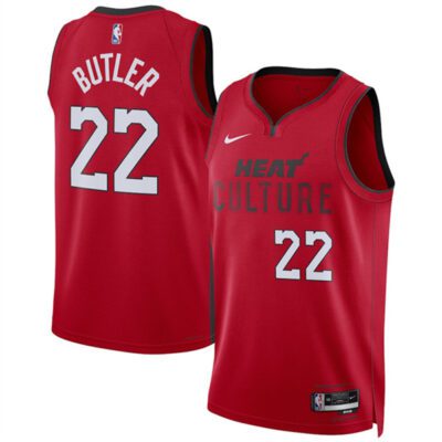 Miami Heat #22 Jimmy Butler Red 2024/25 City Edition Stitched Basketball Jersey